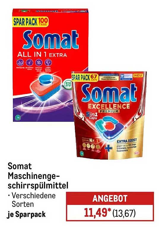 Somat Maschinen Geschirrspülmittel - Verschiedene Sorten