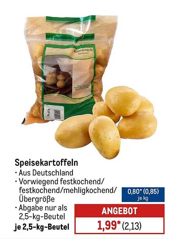 Speisekartoffeln, 2,5-kg-Beutel