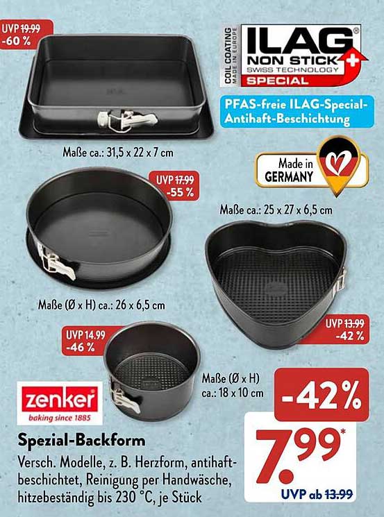 Spezial-Backform von ILAG und Zenker – jetzt zum Discountpreis