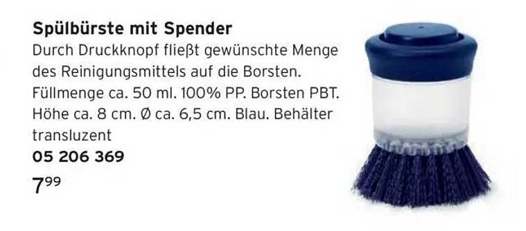 Spülbürste mit Spender