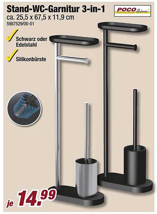 Stand-WC-Garnitur 3-in-1