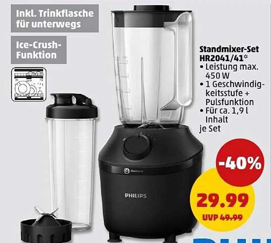 Standmixer-Set HR2041/41 von Philips – jetzt zum Vorteilspreis!