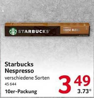 Starbucks Nespresso - verschiedene Sorten 10er-Packung