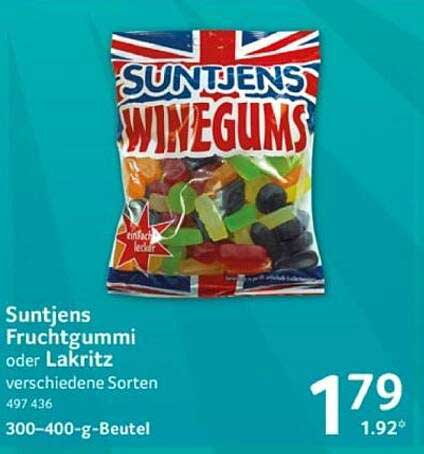 Suntjens Fruchtgummi oder Lakritz – verschiedene Sorten