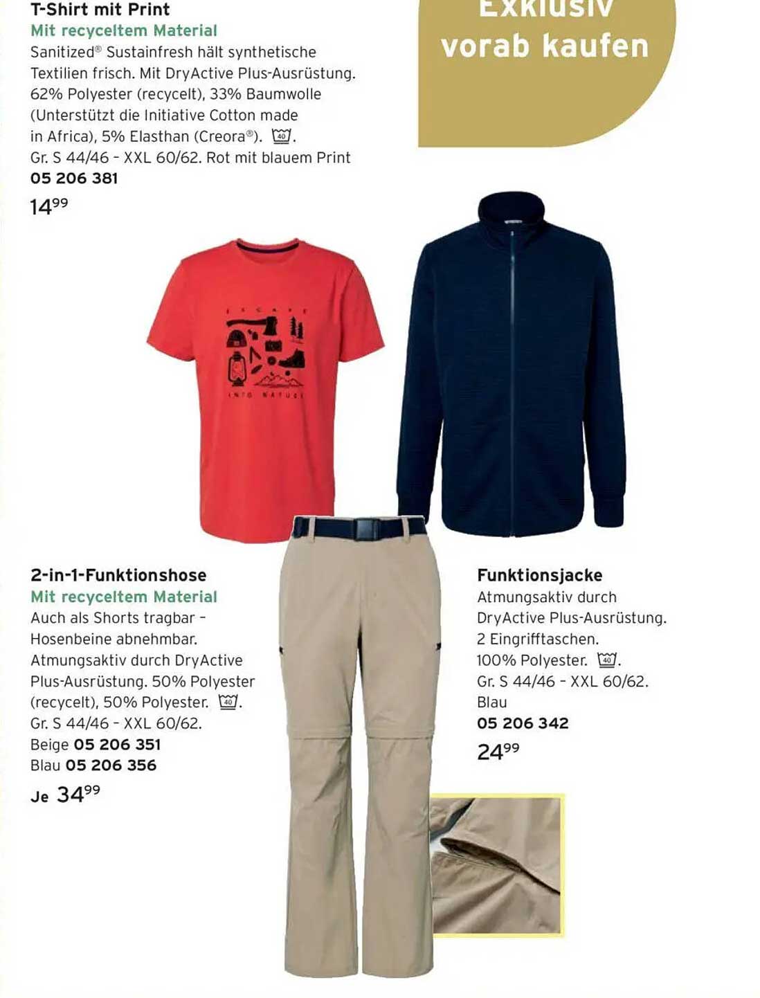 T-Shirt mit Print und 2-in-1-Funktionshose