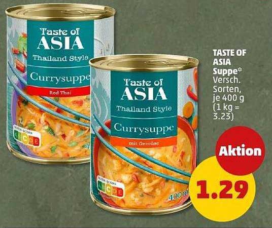 TASTE OF ASIA Currysuppe, 400 g, verschiedene Sorten