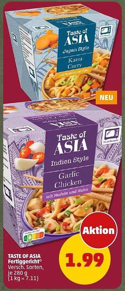 Taste of Asia Fertiggericht - Japan Style und Indien Style