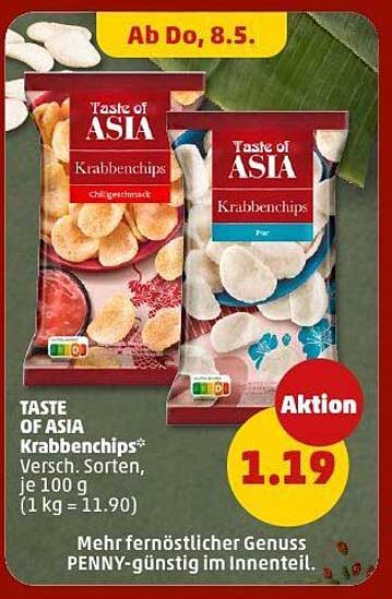 TASTE OF ASIA Krabbenchips* Verschiedene Sorten, je 100 g