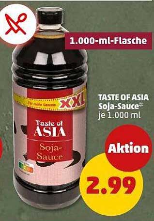 TASTE OF ASIA Soja-Sauce 1.000 ml - Aktion