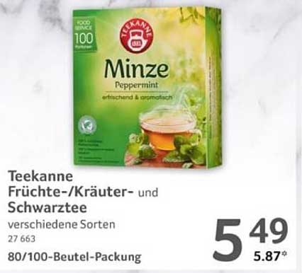 Teekanne Früchte-/Kräuter- und Schwarztee - Minze
