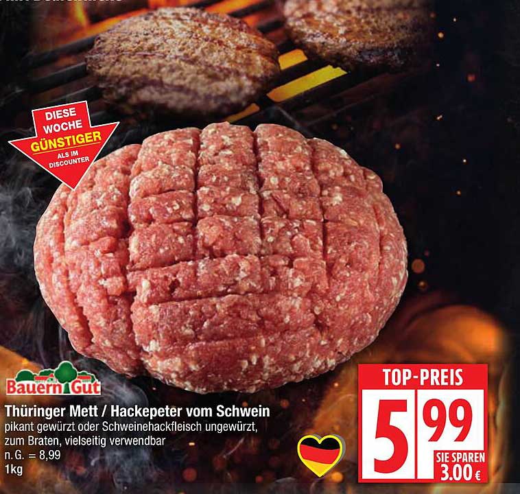 Thüringer Mett / Hackepeter vom Schwein