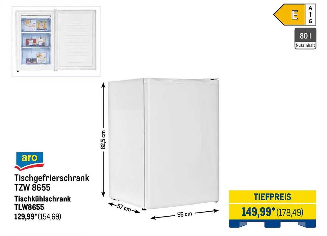 Tischgefrierschrank TZW 8655 von aro