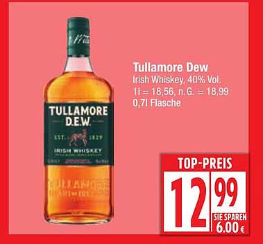 Tullamore Dew Irish Whiskey, 0,7l für nur 12,99 €