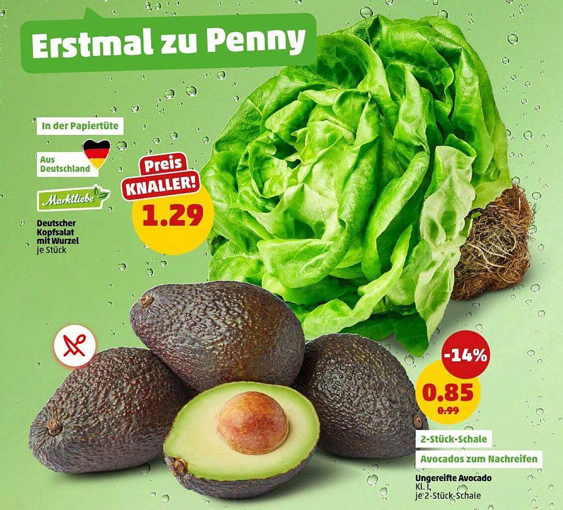 Ungereifte Avocados 2-Stück-Schale zum Sonderpreis
