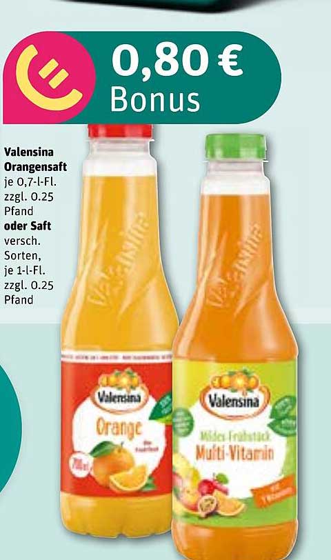 Valensina Orangensaft je 0,7-L-Flasche