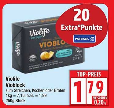 Violife Vioblock 250g zum Streichen, Kochen oder Braten