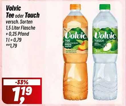 Volvic Tee oder Touch 1,5 Liter Flasche