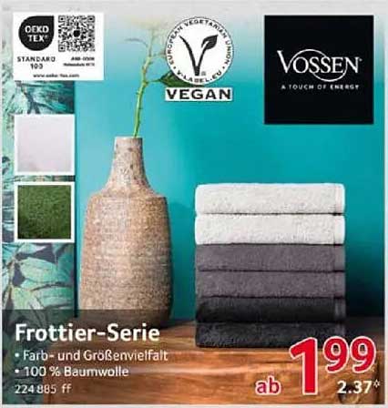 Vossen Frottier-Serie - Farb- und Größenvielfalt