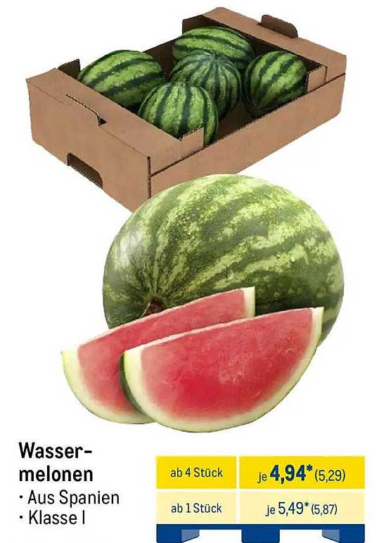Wassermelonen - Aus Spanien, Klasse I