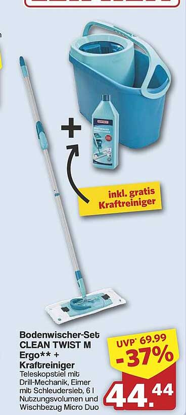 Bodenwischer-Set CLEAN TWIST M Ergo** + Kraftreiniger