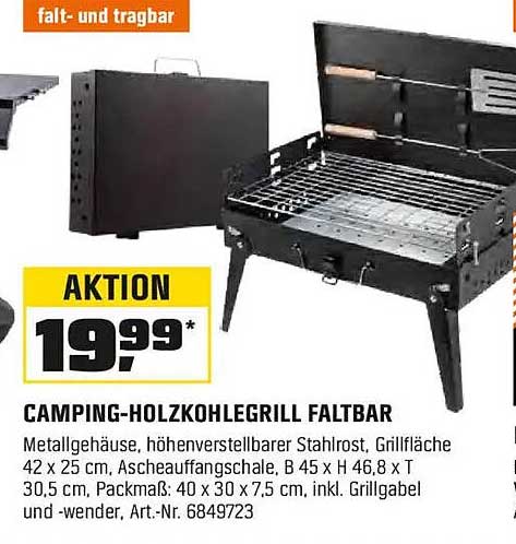CAMPING-HOLZKOHLEGRILL FALTBAR