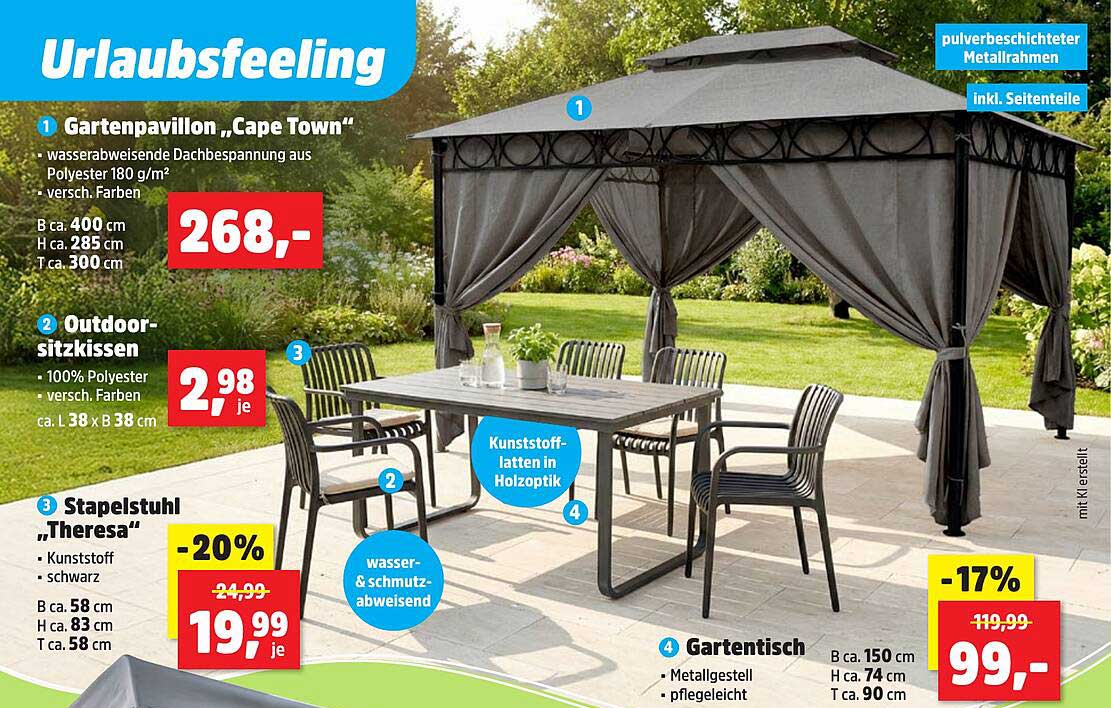 Gartenpavillon „Cape Town“
