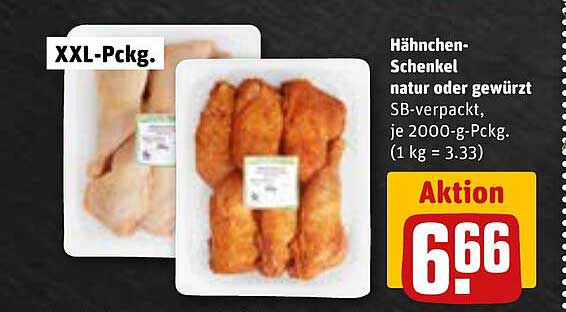 Hähnchen-Schenkel natur oder gewürzt