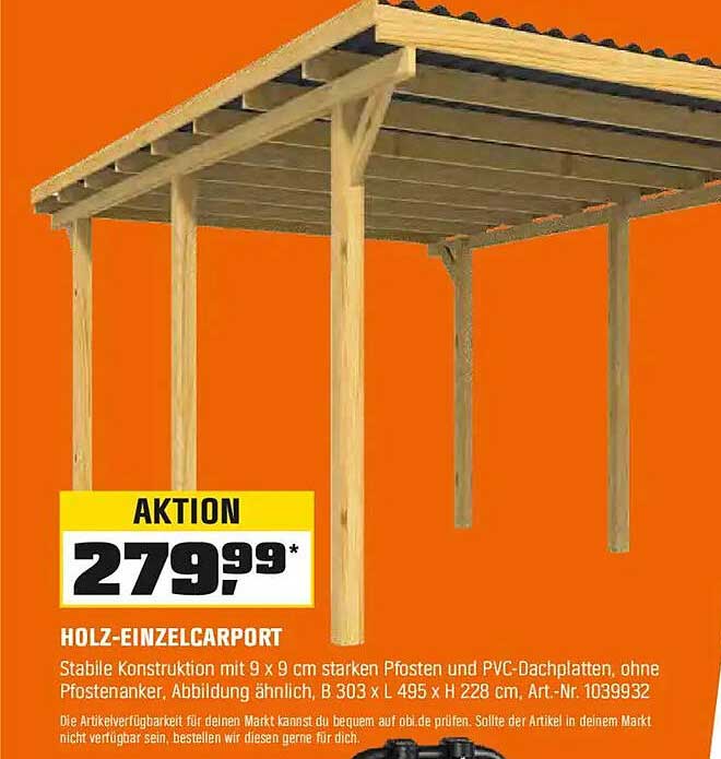 HOLZ-EINZELCARPORT