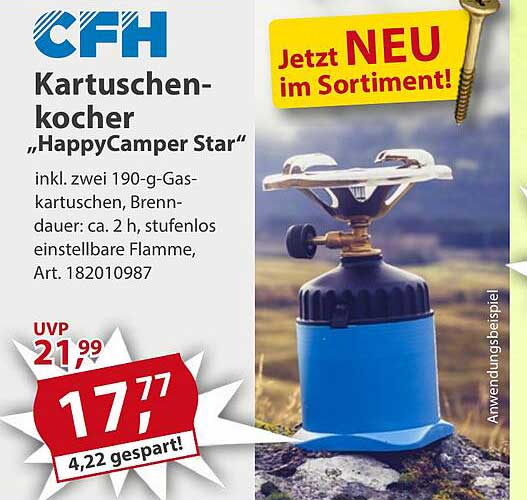 Kartuschenkocher „HappyCamper Star“