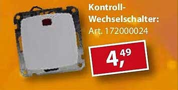 Kontroll-Wechselschalter: Art. 172000024