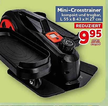 Mini-Crosstrainer kompakt und tragbar, L 55 x B 43 x H 27 cm