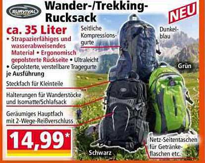 Wander-/Trekking-Rucksack ca. 35 Liter