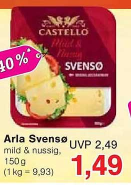 Arla Svensø mild & nussig, 150 g