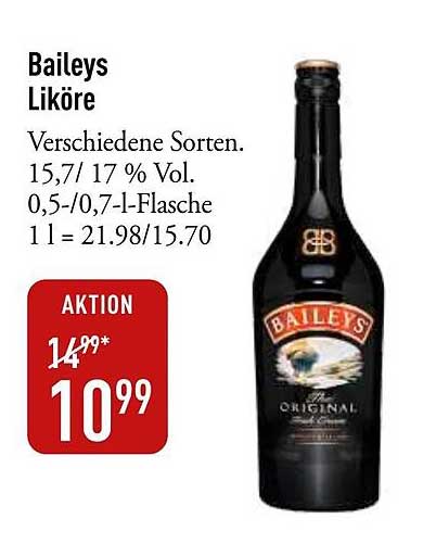 Baileys Likör – verschiedene Sorten