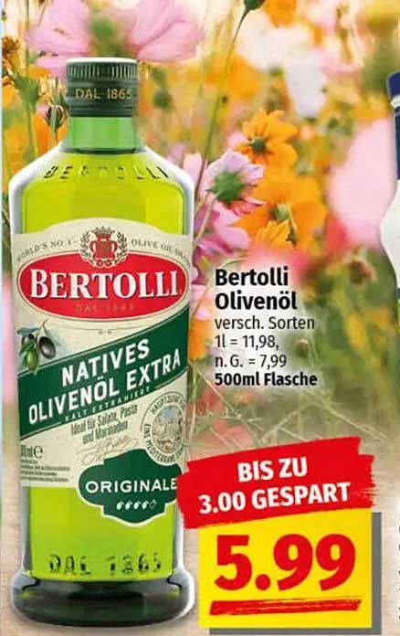Bertolli Olivenöl Natives Olivenöl Extra 500ml
