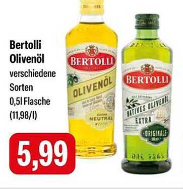 Bertolli Olivenöl verschiedene Sorten 0,5l Flasche