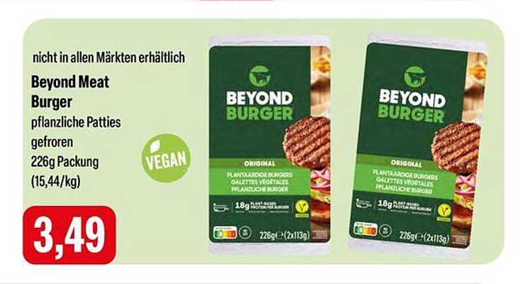 Beyond Meat Burger pflanzliche Patties gefroren 226g