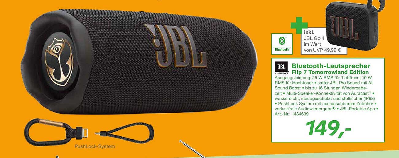 Bluetooth-Lautsprecher Flip 7 Tomorrowland Edition