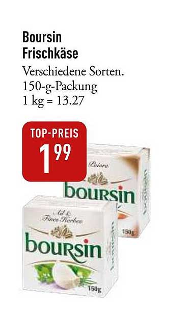 Boursin Frischkäse - Verschiedene Sorten, 150-g-Packung