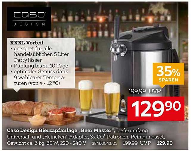 Caso Design Bierzapfanlage „Beer Master“