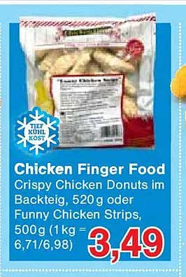 Chicken Finger Food - Crispy Chicken Donuts im Backteig oder Funny Chicken Strips