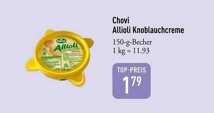 Chovi Allioli Knoblauchcreme 150-g-Becher