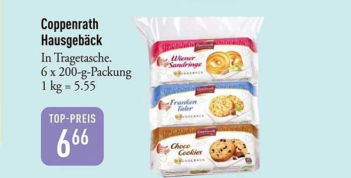 Coppenrath Hausgebäck in Tragetasche (6 x 200-g-Packung)