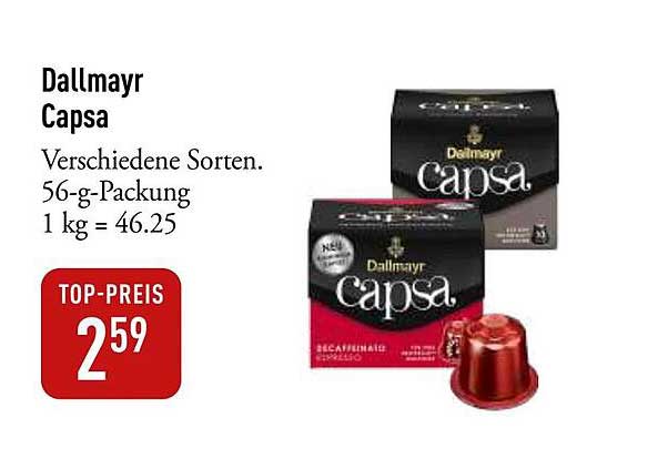 Dallmayr Capsa Kaffeekapseln – Verschiedene Sorten