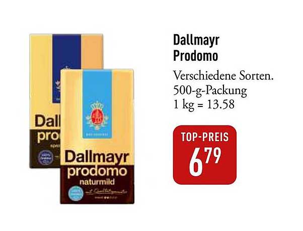 Dallmayr Prodomo - Verschiedene Sorten 500-g-Packung