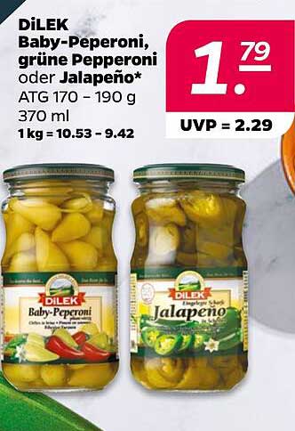 DİLEK Baby-Peperoni, grüne Pepperoni oder Jalapeño