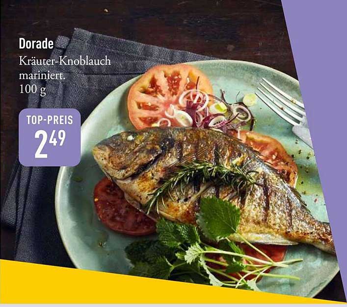 Dorade Kräuter-Knoblauch mariniert, 100 g