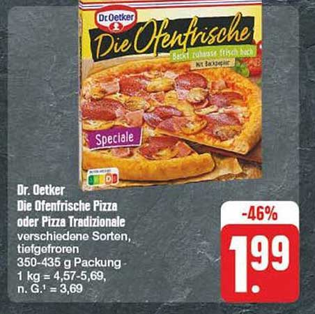 Dr. Oetker Die Ofenfrische Pizza oder Pizza Tradizionale 350-435 g, tiefgefroren