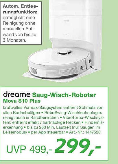 dreame Saug-Wisch-Roboter Mova S10 Plus