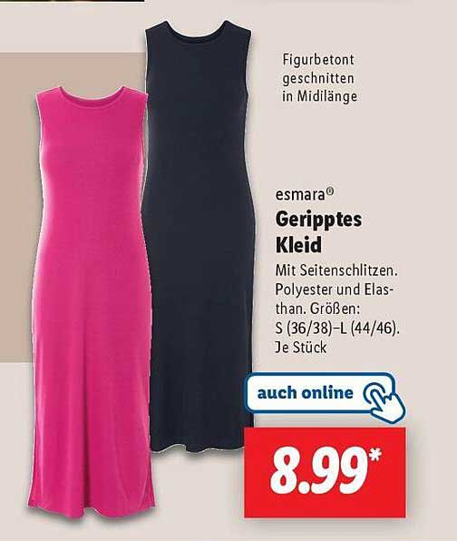esmará® Geripptes Kleid - Figurbewusst und Stilvoll